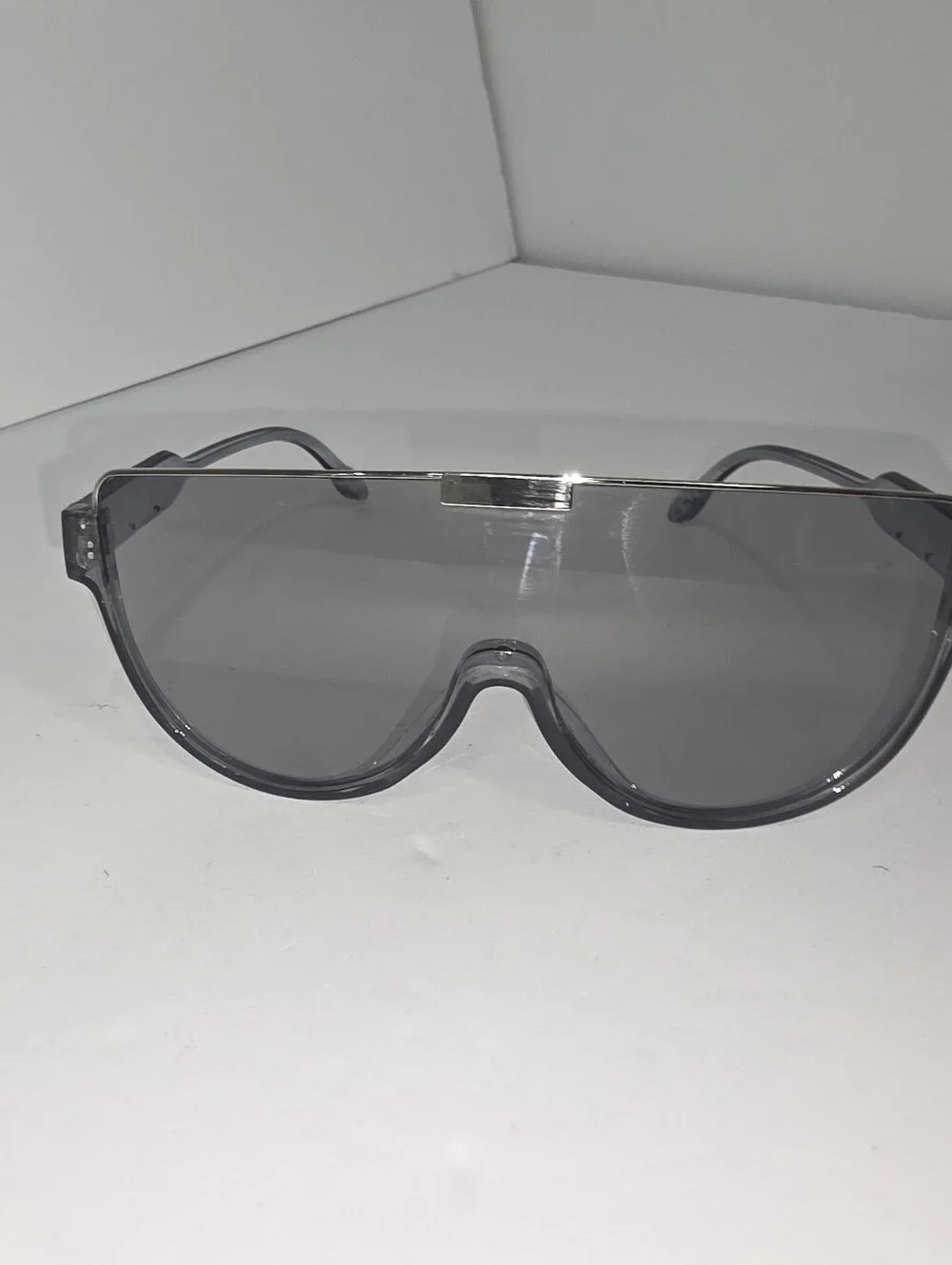 Oversized Shield Sunglasses Bundle Of 2 | Pink & Smoke Gray | Y2K Futuristic